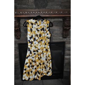 H&M size 8 hello patterned office dress